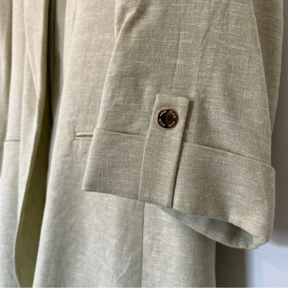 Anne Klein Light Green Linen Blend Blazer - Picture 4 of 10